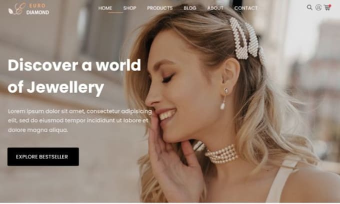 design jewelry website jewelry shopify store fashion website jewelry store