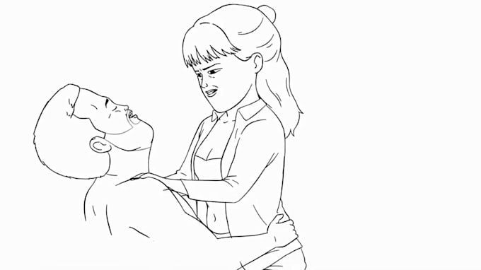 create 2d line art, 2d traditional animation, frame by frame, line art animation