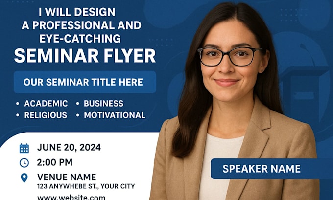 design a professional and eye catching seminar flyer