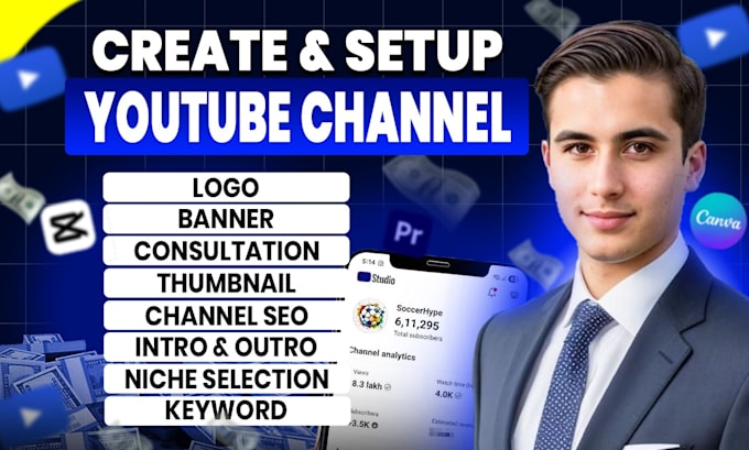create and setup youtube channel
