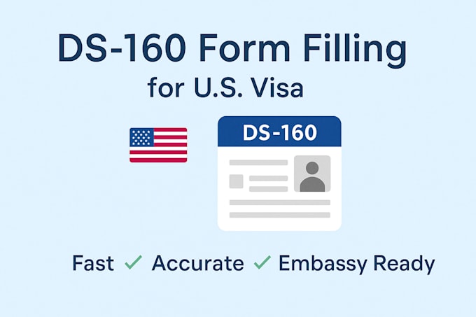 fill your US b1 b2 visa form ds 160