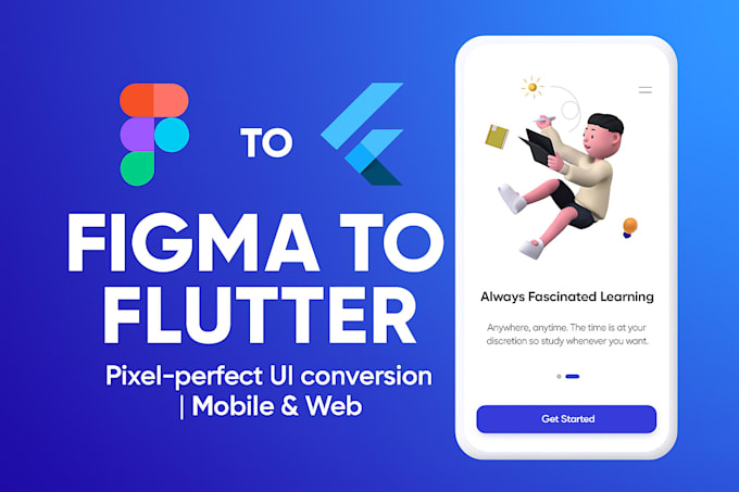 convert figma to a flutter app with firebase backend