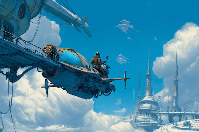 paint scifi or fantasy digital art illustration