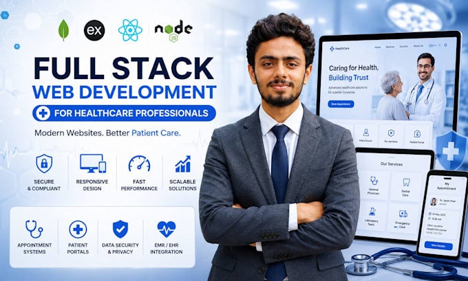 build mern web applications for hospitals clinics and healthcare businesses