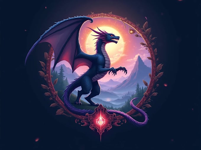 make a fantasy game logo and branding