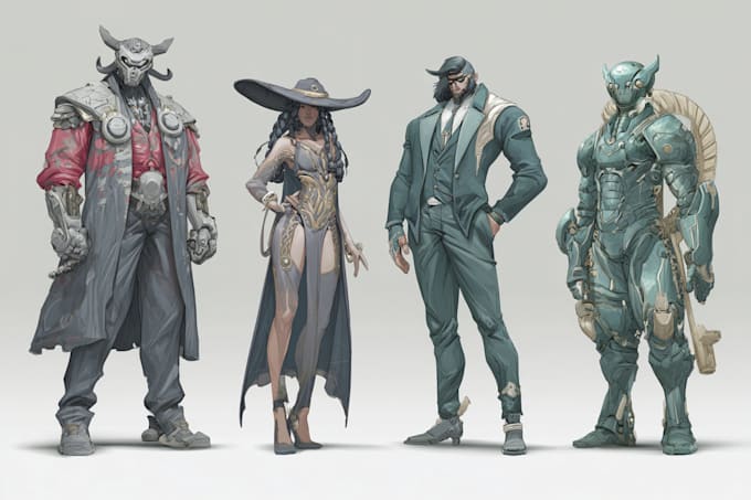 make scifi, fantasy, superhero character design
