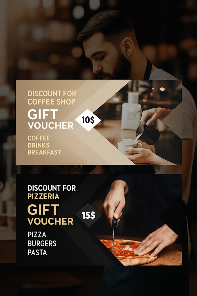 create unique and modern vouchers and loyalty card designs