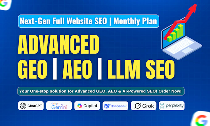 optimize your full website with advanced GEO, aeo, and llm SEO for ai visibility
