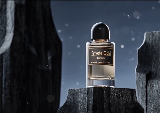 create 3d perfume visualization, 3d video ads, 3d fragrance bottle design