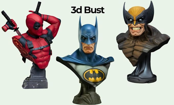 sculpt custom 3d character busts and full statues for printing