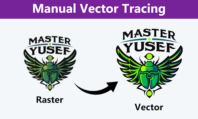 manually convert your raster logo, icon, artwork to vector