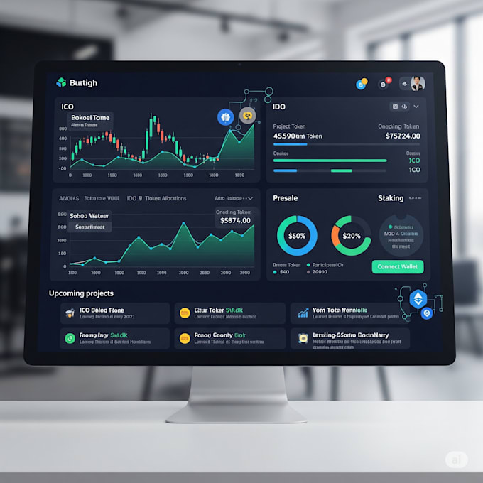 develop crypto currency, ico, ido, presell, stacking platform