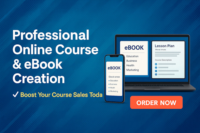 create ebook online course, lesson plan, online course creation on thinkific