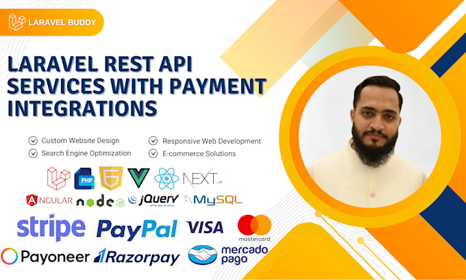 develop laravel rest API with payment gateway integration and documentation