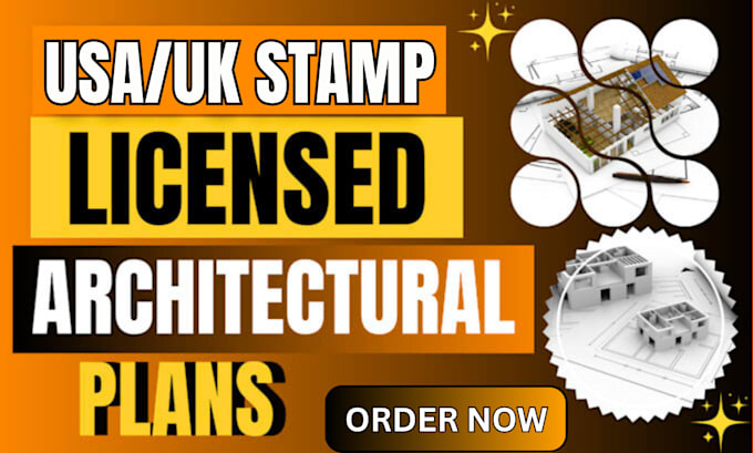 draw, pe stamp architectural, structural, mep plans for city permit in usa, uk