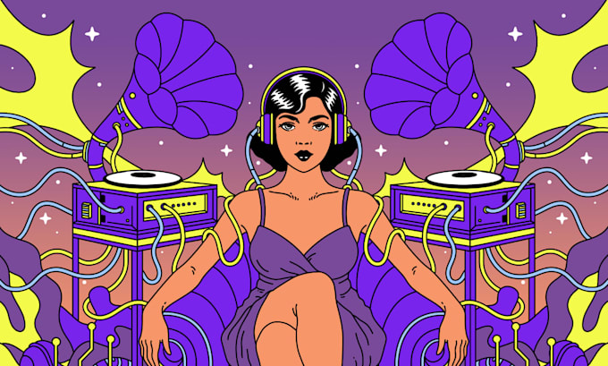 bold illustration for band merch, album cover, and apparel