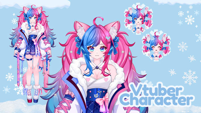 design and rigging live2d vtuber model in anime style for vtube studio