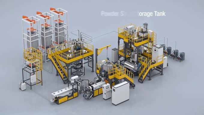 make 3d industrial animation for machinery automation equipment explainer video