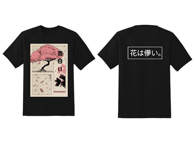 do streetwear anime tshirt design