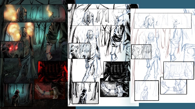 illustrate comic book pages for your indie graphic novel