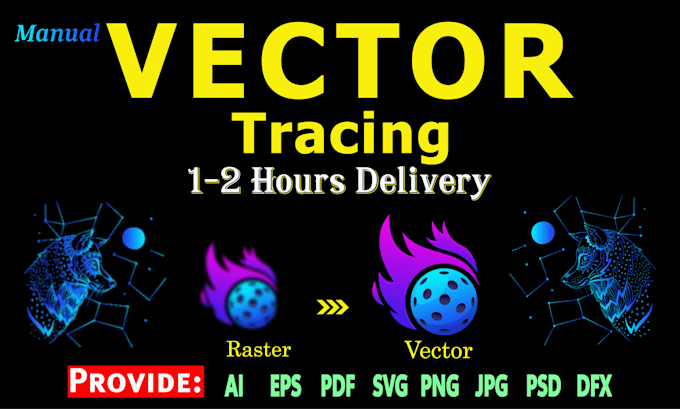 manual vector tracing, image or logo convert to vector in express