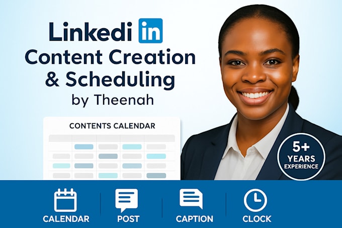 Create and schedule content for linkedin growth by Theenahsphere | Fiverr