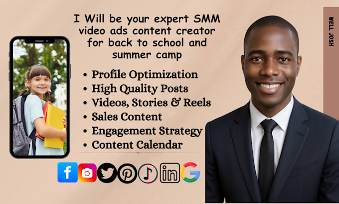 be your expert SMM video ads content creator for back to school and summer camp