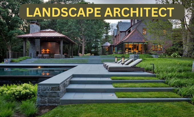 3d backyard landscape design, front yard, deck, pool as a landscape architect