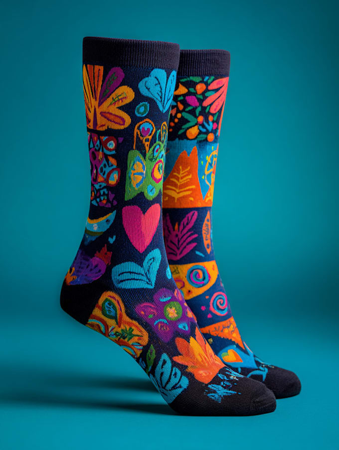 create beautiful socks design