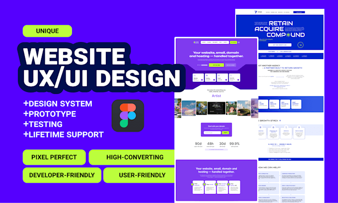 do figma website design,ui ux design,landing page