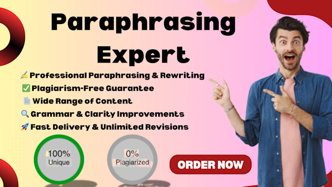 provide unique paraphrasing service
