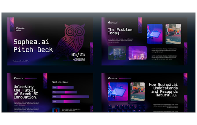 creative design a pitch deck powerpoint presentation