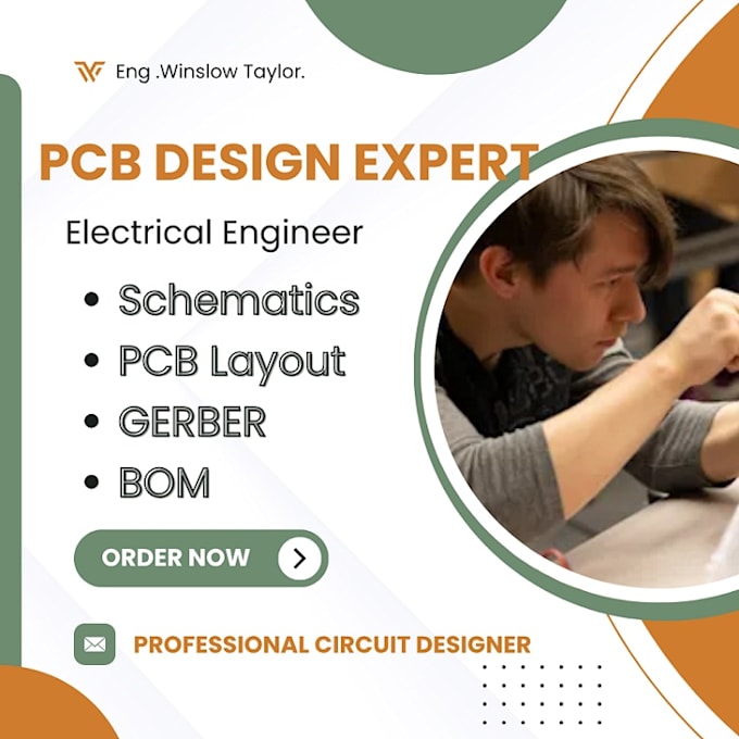 do a circuit design, schematic diagram, pcb design and pcb board