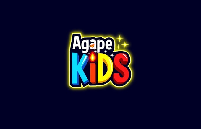 design fun kid focused communicates love light logo