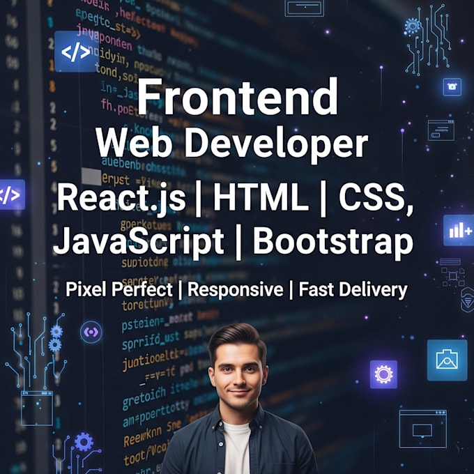 Create a responsive website using html, css, javascript and reactjs by ...