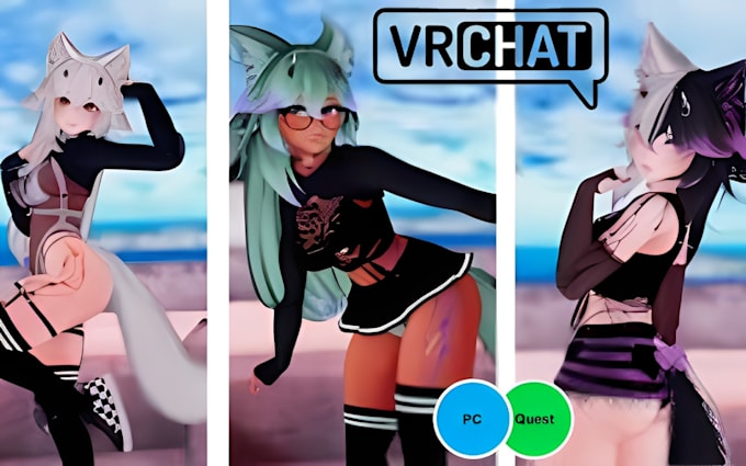 create custom vrchat mmd avatar vtuber model unity 3d avatar vrchat full body