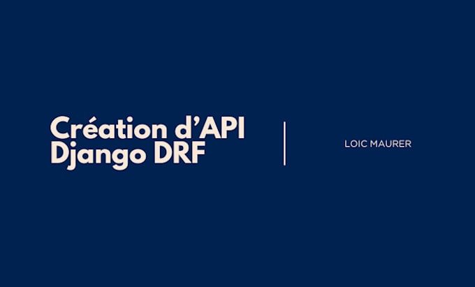 create a rest API with drf or django ninja
