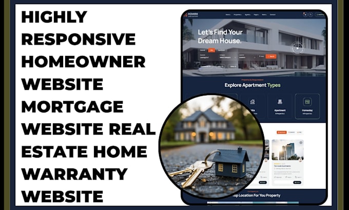 build homeowners website mortgage website real estate home warranty website