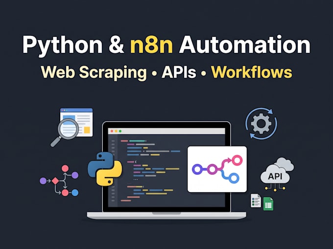 build a python web scraping or automation script or n8n workflow