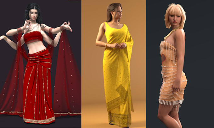 design high quality 3d clothing using clo 3d or marvelous designer