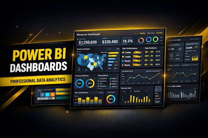 create a sales or financial power bi dashboard for reporting