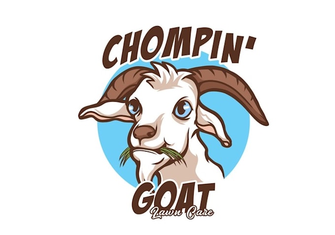 design consulting goat lawn care logo