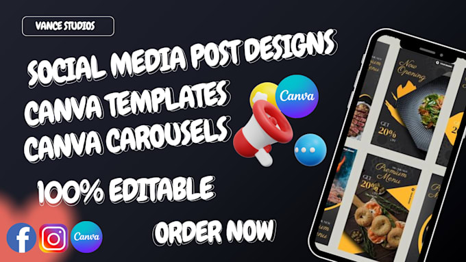 design canva carousel and social media templates for posts and ads