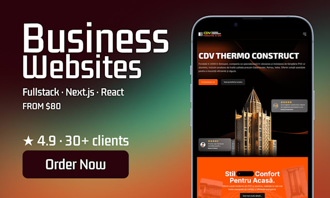build a modern business website with next js and react
