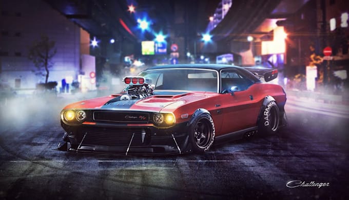create high quality 3d car chase animation, realistic 3d car models vfx