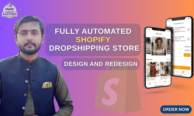 build a shopify website, design your store, and setup your dropshipping business
