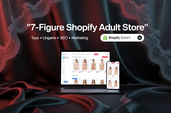 create a 7 figure shopify adult store with SEO, design and marketing