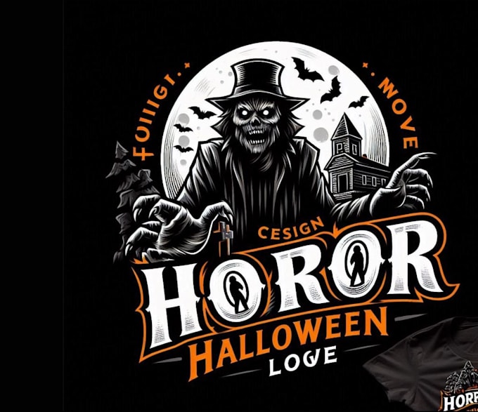 make custom move horror halloween logo