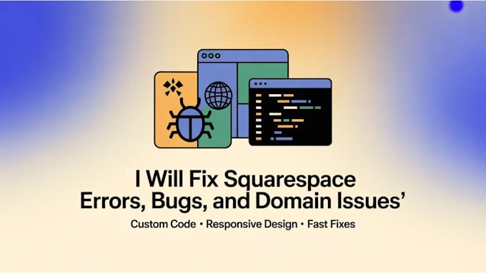 fix squarespace errors, bugs, code issues, and domain connection