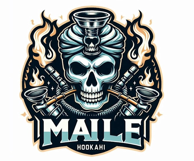 design skull esport hookah logo